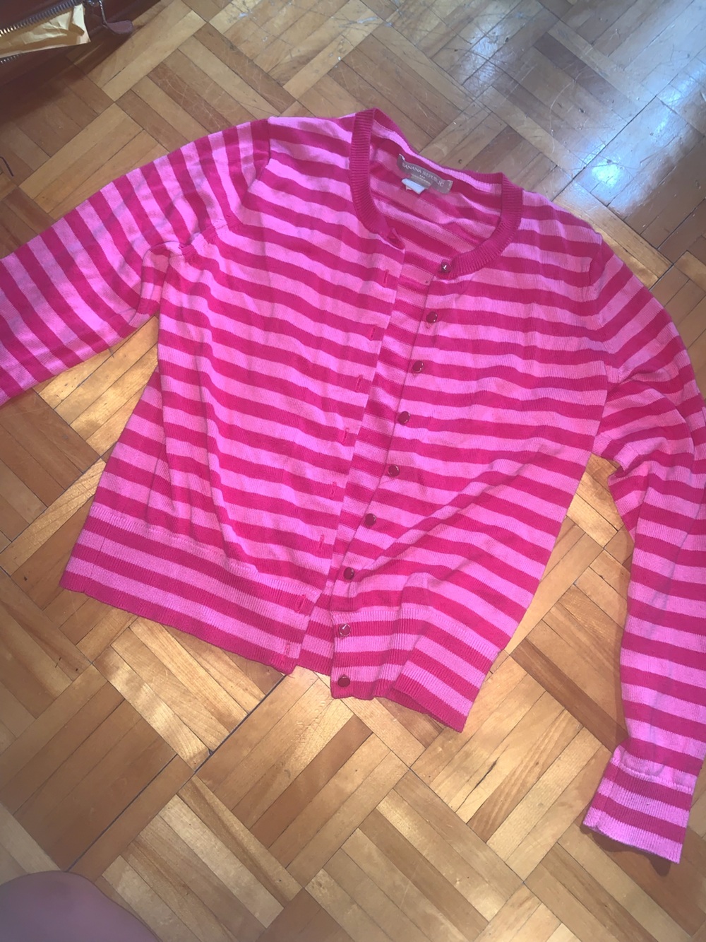 Banana Republic Pink Stripe Kids Cardigan